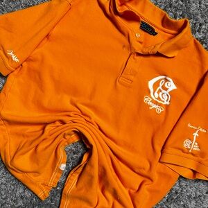2000s Coogi Orange Polo Shirt